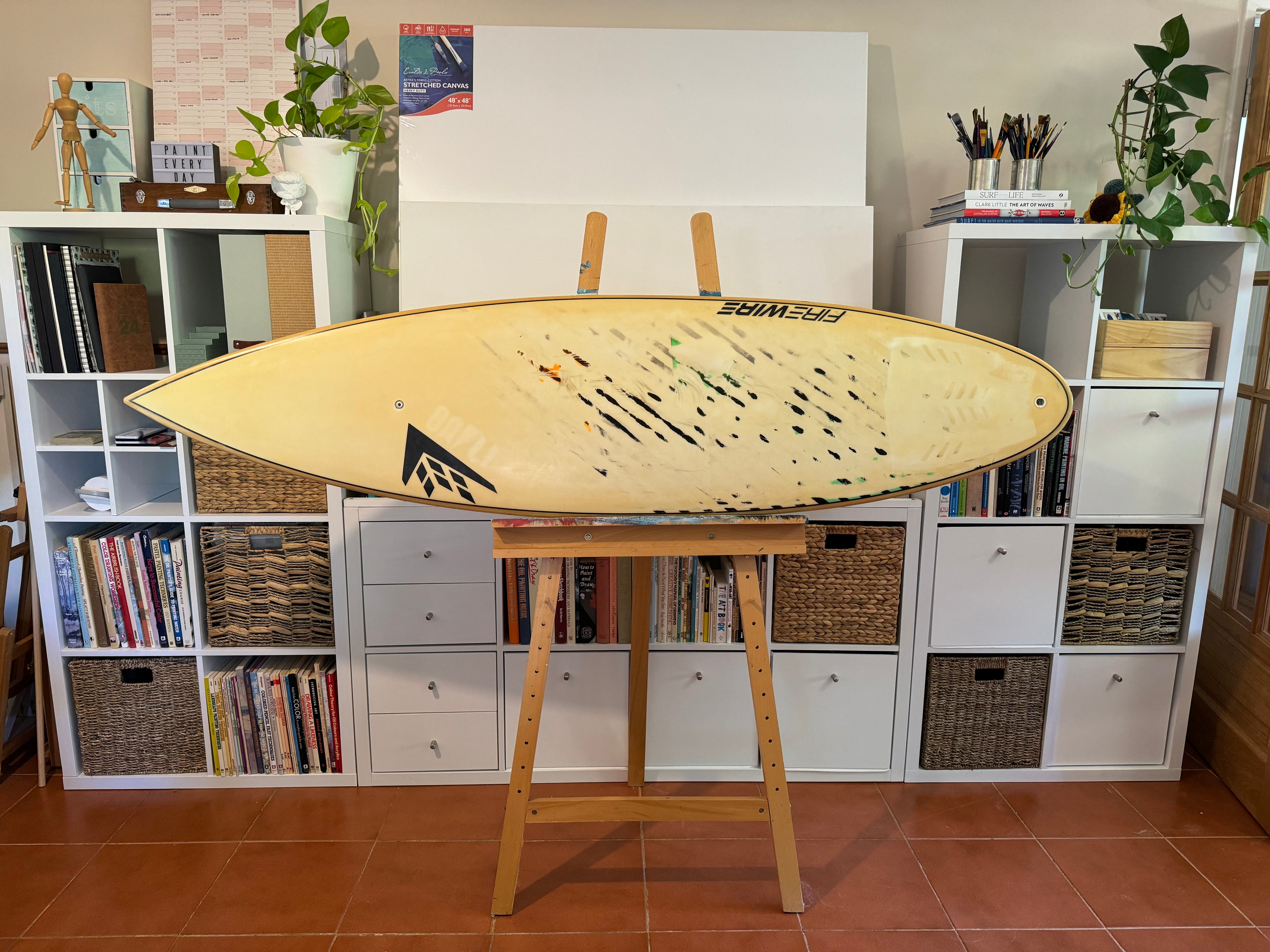 Custom Hand-Painted Surfboard Number 99 of 100 – Claire Marie Artist