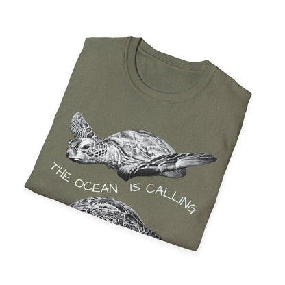 Sea Turtle 'The Ocean Is Calling' T-Shirt