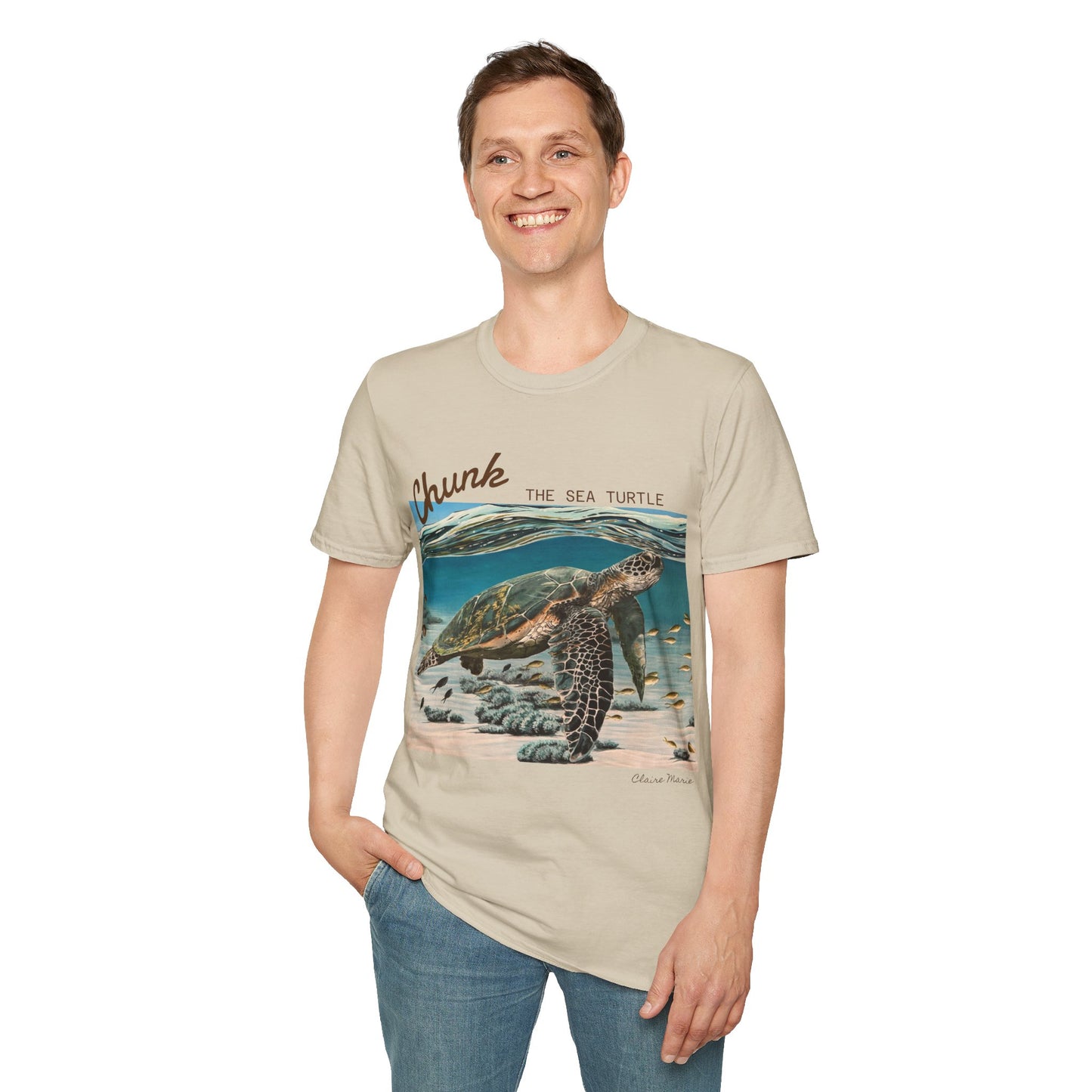 Sea Turtle T-Shirt - 'Chunk the Sea Turtle' Design