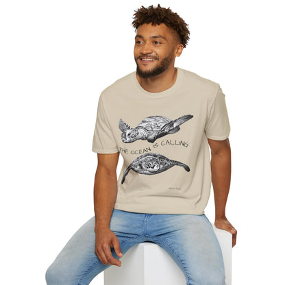 Sea Turtle 'The Ocean Is Calling' T-Shirt