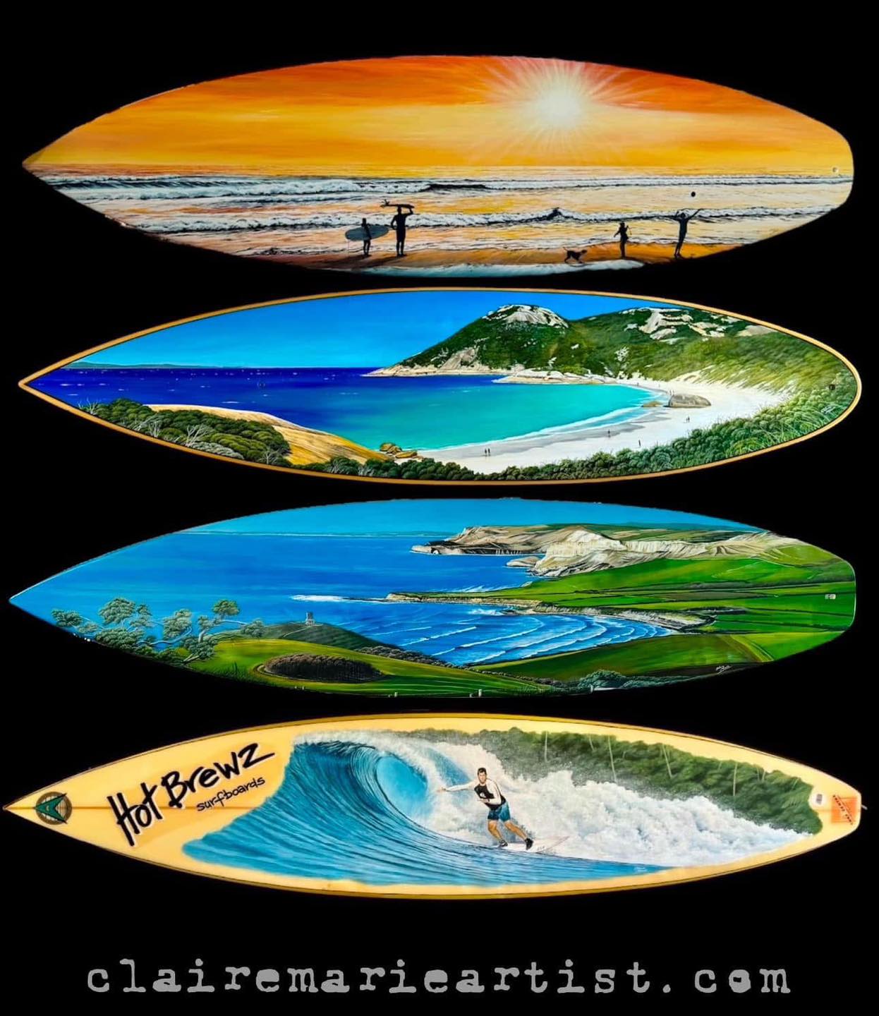 Custom Hand-Painted Surfboard Number 96 of 100