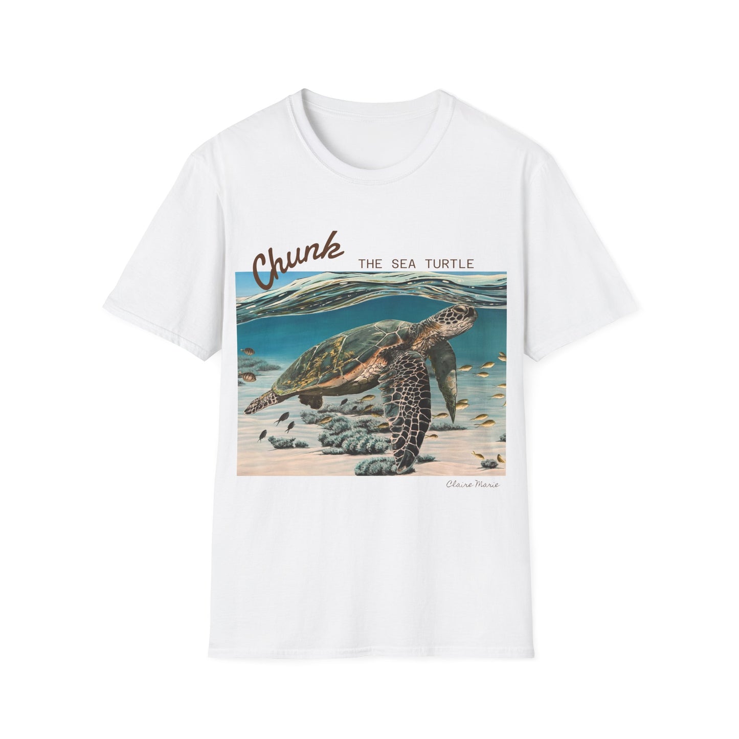 Sea Turtle T-Shirt - 'Chunk the Sea Turtle' Design