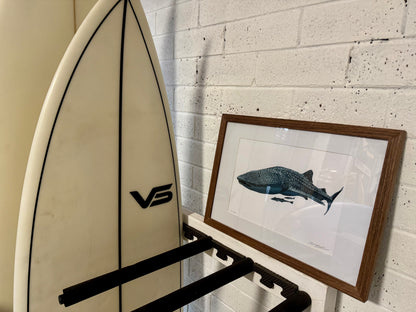 "Willow the Whale Shark" - Framed original acrylic painting on A3 paper