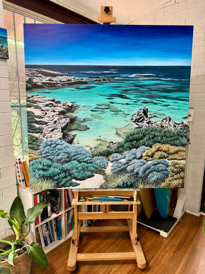 "Little Salmon Bay"  - original acrylic on canvas 122 x 122cm FRAMED