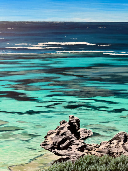 "Little Salmon Bay"  - original acrylic on canvas 122 x 122cm FRAMED