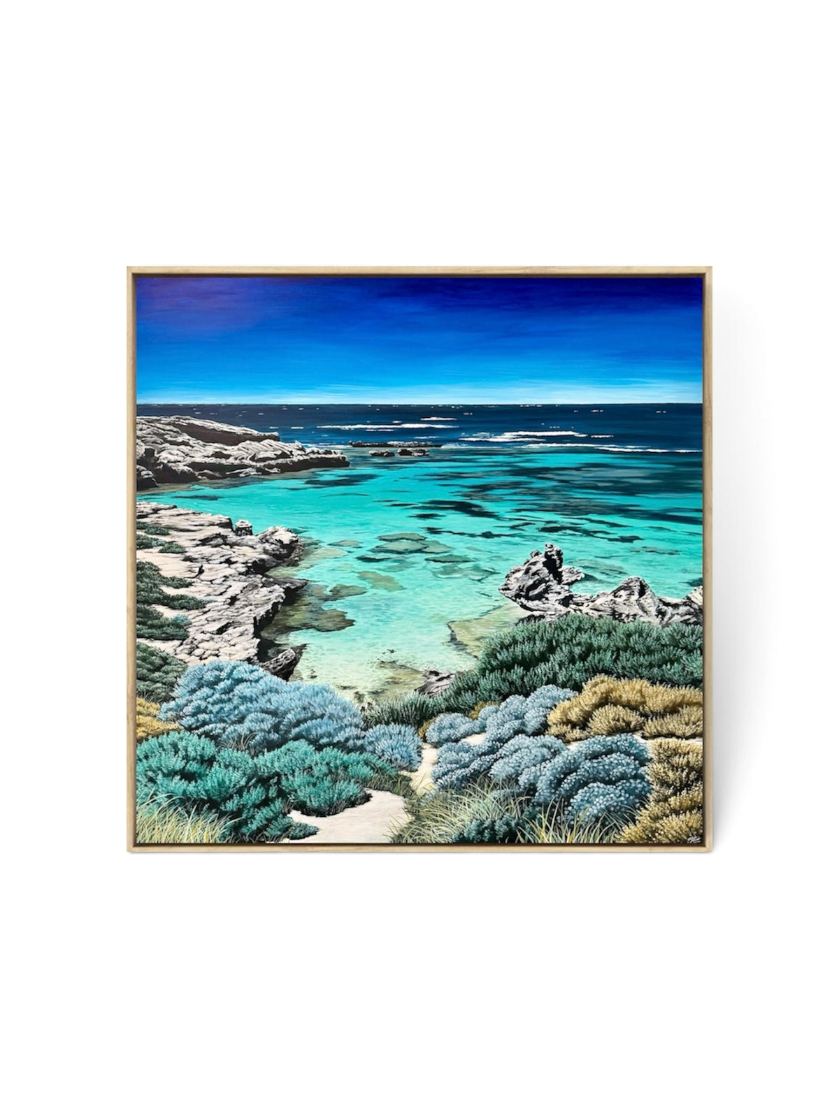"Little Salmon Bay"  - original acrylic on canvas 122 x 122cm FRAMED