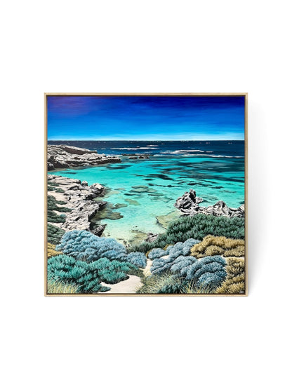 "Little Salmon Bay"  - original acrylic on canvas 122 x 122cm FRAMED