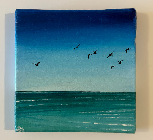"Calm" - original acrylic painting on canvas (150 x 150 mm)